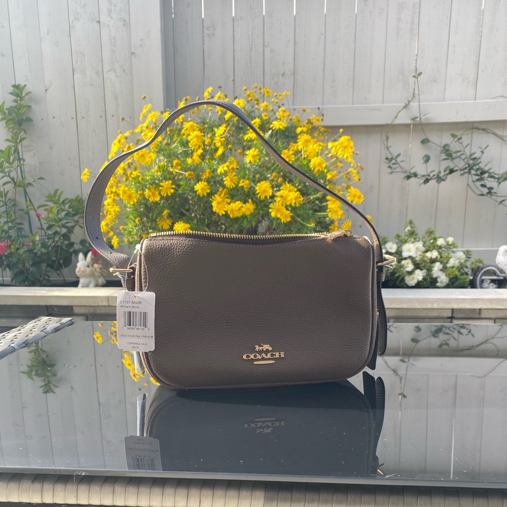 NWT Coach Kailey Shoulder Bag in Dark Stone